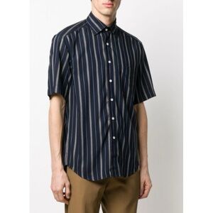 NWT Sandro Paris Camisa Oversized Stripes Marino Shirt Size S